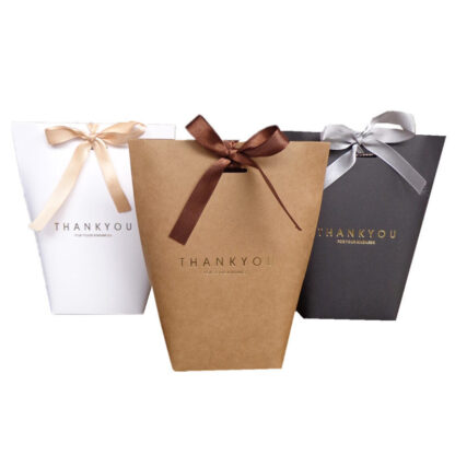 Купить Gift Bag Thank You Merci Gift Wrap Paper Bags for Gifts Wedding Favors Box Package Birthday Party Favor Bags s