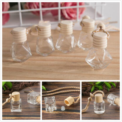 Купить Car perfume bottle car pendant perfume ornament air freshener for essential oils diffuser fragrance empty glass bottle s