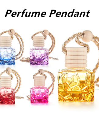 Купить Car Hanging Perfume Pendant Fragrance Air Freshener Empty Glass Bottle For Essential Oils Diffuser Automobiles Ornaments s