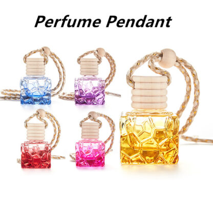 Купить Car Hanging Perfume Pendant Fragrance Air Freshener Empty Glass Bottle For Essential Oils Diffuser Automobiles Ornaments s