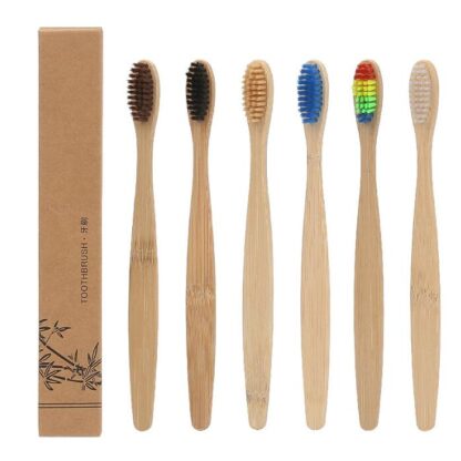 Купить High Quality Bamboo Toothbrush Soft Nylon Capitellum Toothbrush With Box Packaging Oral Hygiene Whitening Toothbrushes Hotel Use