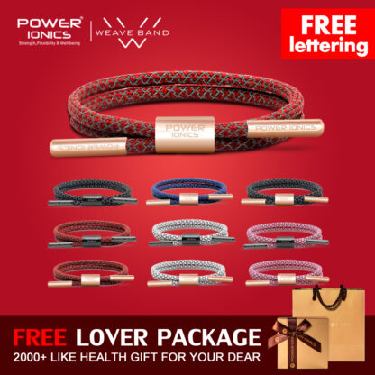Купить Power Ionics Reflective Braided Rope Titanium Germanium Wristband Bracelet Balance Energy Body Free Lettering