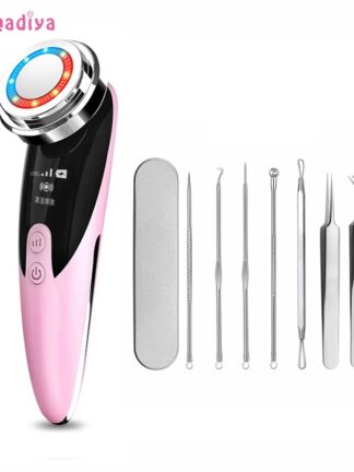 Купить Facial Mesotherapy Radio Frequency Face Lifting Tighten Skin Care Face Massager Blackhead Remover Needle Tweezer Acne Extractor