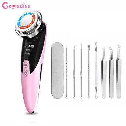 Купить Facial Mesotherapy Radio Frequency Face Lifting Tighten Skin Care Face Massager Blackhead Remover Needle Tweezer Acne Extractor