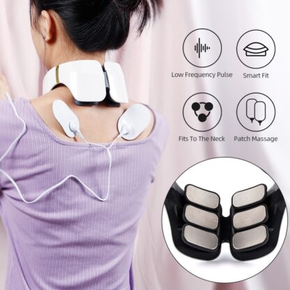 Купить Smart Neck Massager 6-Zone Cervical Vertebra Spine Back Muscle Relaxation Device 4D Shoulder Pain Relief Massage Instrument