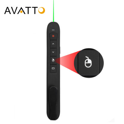 Купить AVATTO Rechargable 2.4G Wireless laser presentation Pointer with Air Mouse PowerPoint Presenter Remote Control PPT Clicker Pen