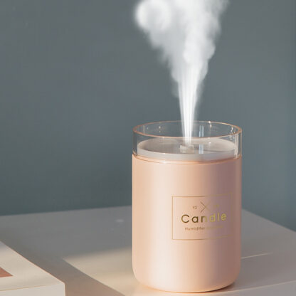 Купить 280ML Ultrasonic Air Humidifier Candle Romantic Soft Light USB Essential Oil Diffuser Car Purifier Aroma Anion Mist Maker