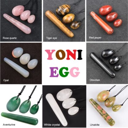 Купить Rose Quartz Yoni Egg Jade Eggs Women Kegel Exerciser Jade Massager Vaginal Muscles Tightening Ball Crystal Kegel Eggs