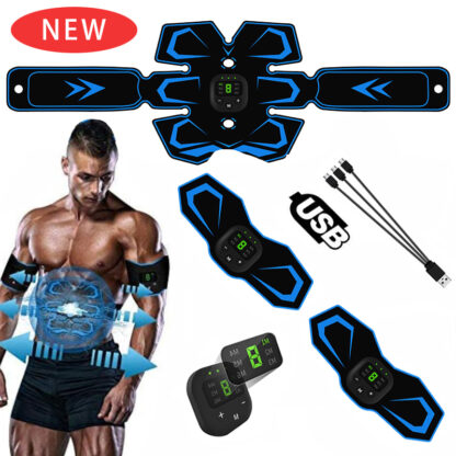 Купить Electric Abdominal Muscle Stimulator EMS Trainer Belt Rechargeable Body Massage Muscle Training Stimulator Gear Fitness Massager