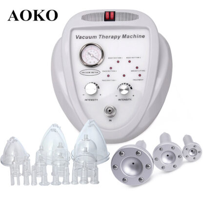 Купить AOKO Vacuum Massage Face Lifting Beauty Machine Breast Enlargement Machine Pump Cup Massager Body Shaping Butt Lifting Device