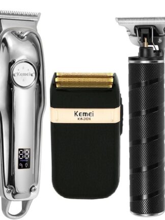 Купить Kemei All Metal Professional Electric Hair Clipper Rechargeable Hair Trimmer Haircut Shaving Machine KM-1986+PG KM-T9 KM-2024