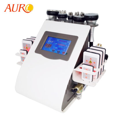 Купить AURO New 6 in 1 Vacuum Ultrasonic Cavitation Liposuction Machine RF Weight Loss Radio Frequency RF Slim Beauty Machine for Free
