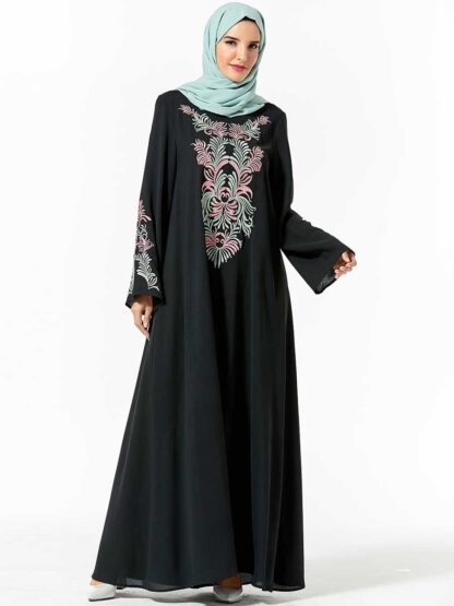 Купить Plus Size 4XL Muslim Abaya Dress for Women Ruffle Sleeves A-line Dubai Turkish Kaftan Maxi Dress Big Swing Islamic Clothing New
