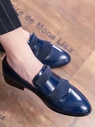 Купить Men Shoes New Fashion High Quality Pu Leather Tassel Shoe Handmade Casual Formal Stylish Loafers Shoe Zapatos De Hombre 4M985