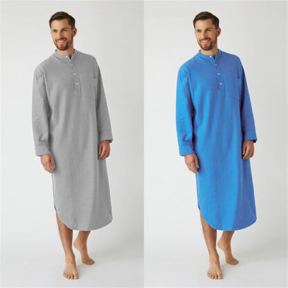 Купить Turkey Men Muslim Long Robe Islamic Clothing Solid Karftan Jubba Thobe Dubai Saudi Arabia Home Prayer Wear Nightgown Abaya Dress
