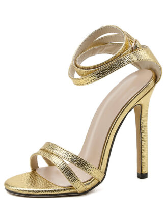 Купить Women Gladiator Buckle Strap Sandals Woman Serpentine Sexy Thin High Heels Womens Open Toe Slide Ladies Pumps Female Shoes 2021