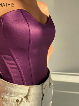 Купить Belts For Women Corset Patchwork Strapless Off Shoulder Cummerbunds Female Bodycon Casual Elegant Fashion Sexy Corset