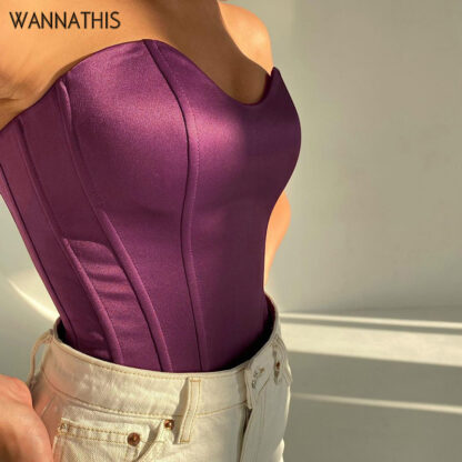Купить Belts For Women Corset Patchwork Strapless Off Shoulder Cummerbunds Female Bodycon Casual Elegant Fashion Sexy Corset