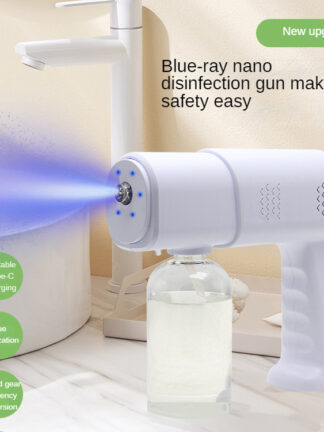 Купить #household cleaning tools# New Hot Handheld Electric Nano Spray Gun Blue Ray Disinfectant Sterilizer Big Power Household Cleaning Tools