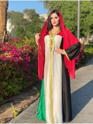 Купить Fashion Hooded Muslim Abaya Dress Dubai Arab Abaya Moroccan Kaftan Robe Arabic Dresses Turkey Islamic Clothing India Gown Femme
