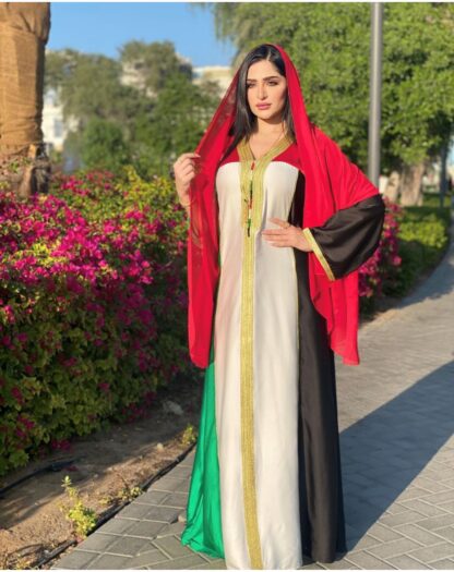 Купить Fashion Hooded Muslim Abaya Dress Dubai Arab Abaya Moroccan Kaftan Robe Arabic Dresses Turkey Islamic Clothing India Gown Femme