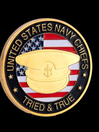 Купить 20PCS Non Magnetic USArmy Millitary Craft Department Of The Navy Chiefs Tried True 24k Gold Plated Challenge Coin