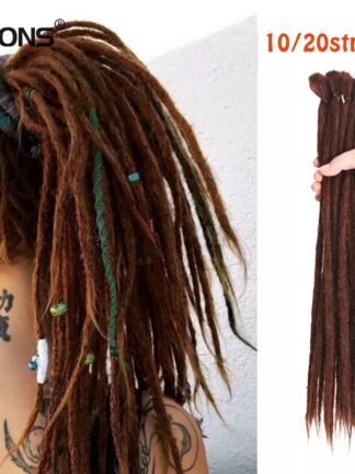 Купить Accessories Synthetic Handmade Dreadlocks Hair Extensions For Women 10/20 Pcs Handmade Dreads Synthetic Braiding Hair Crochet Braids Styles
