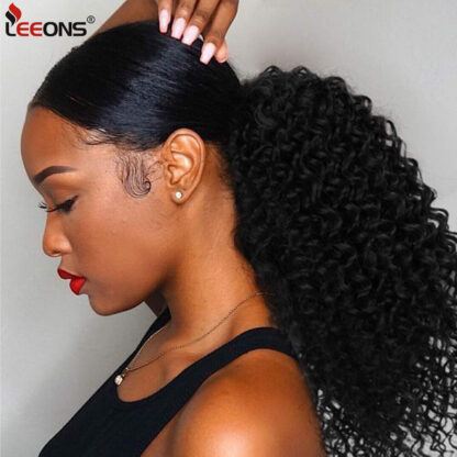 Купить Accessories Synthetic Drawstring Puff Ponytail Afro Kinky Curly Hair Extension Synthetic Clip In Pony Tail African American Hair Extension C