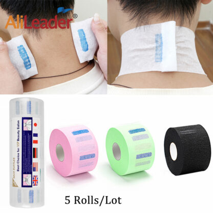 Купить Accessories 5 Roll/Lot Neck Ruffle Roll Paper Professional Hair Cutting Salon Disposable Hairdressing Collar Accessory Necks Covering Costum