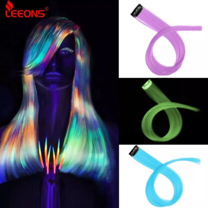 Купить Accessories Synthetic 50Cm Rainbow Colors One Clip In Hair Extensions Straight Long Synthetic For Women Hair Piece Blue Pink Purple Red 12G