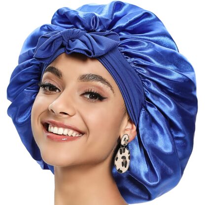 Купить Accessories Cheap Silk Bonnet Satin Bonnet Hair Bonnet Stretch Solid With Wide Ties Satin Hair For Sleeping With Stretchy Tie Band Co