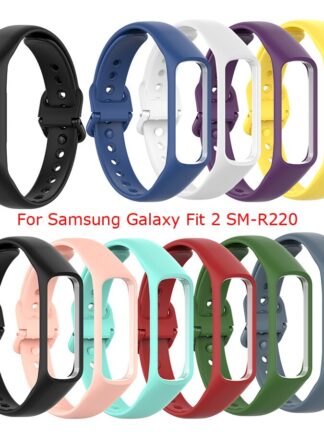 Купить Silicone Strap for Samsung Galaxy Fit 2 SM-R220 Wristband Replacement Bracelet for Samsung Galaxy Fit2 R220 Watch Band Accessory