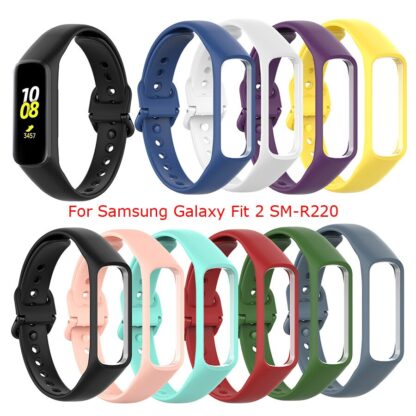 Купить Silicone Strap for Samsung Galaxy Fit 2 SM-R220 Wristband Replacement Bracelet for Samsung Galaxy Fit2 R220 Watch Band Accessory