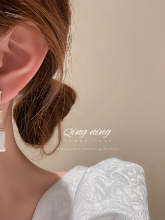 Купить 925 Silver Needle Retro French Pearl Earrings Long Tassel Earrings Korean Online Influencer Fashion Elegant Ear Rings Women