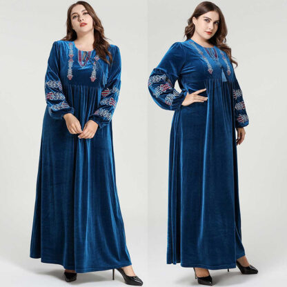 Купить Elegant Veet Muslim Dress Women Maxi Kimono Jubah Long Robe Dubai Abaya Hijab Dresses Islamic Clothing Turkey Arabic Dress