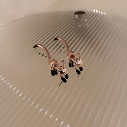 Купить 925 Silver Needle Fox Earrings Korean Metal Design Animal Earrings Stylish and Simple Personality Trendy eardrop Temperament