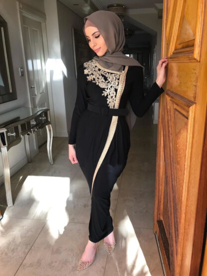 Купить Eid Turkey Muslim Dress Women Beading Abaya Dubai Islam Clothing Abayas Vestidos Robe Longue Vetement Femme Musulman De Mode