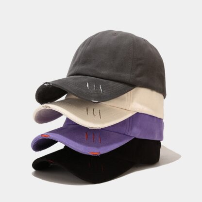Купить Ripped Baseball Cap Vintage Distressed Low Profile Unstructured Cotton Dad Hat Adjustable for Women Men