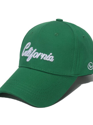 Купить Women Men Baseball Caps California Letter Embroidered Green Black White Cotton Snapback Hats Wholesale Polo Trucker Style