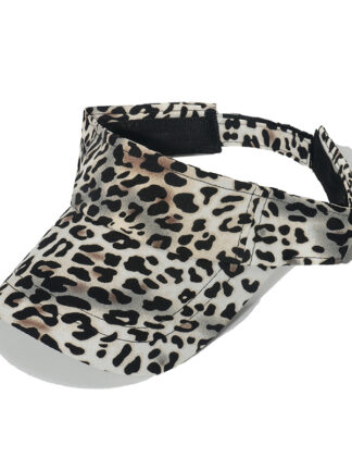 Купить Women's Sun Protection Hat Leopard Print Topless Cap Summer Female Beach Outdoor Casual New