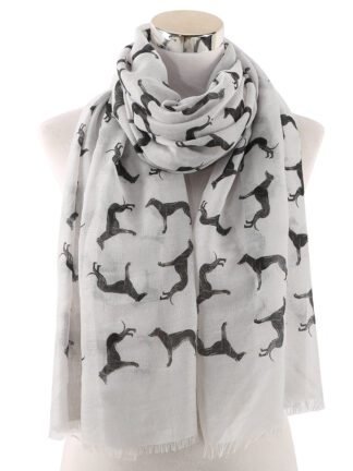 Купить New Cute Long Thin Scarf Lady Women Scarves Shawl Dog Animal Print Pattern 70*180cm Lightweight