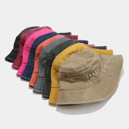 Купить Vintage Washed Cotton Canvas Denim Bucket Hat Casual Outdoor Fishing Hiking Safari Boonie Hat.