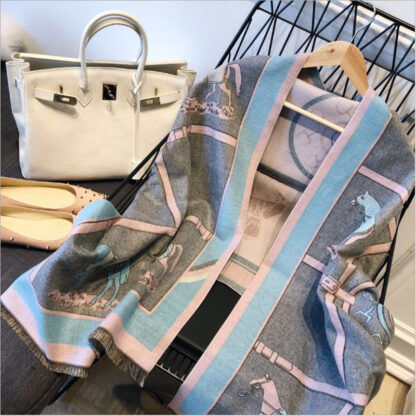 Купить Scarves & Wraps 2021 New Fashion All-Matching Artificial Cashmere Scarf Womens Autumn Winter Korean Warm Air Conditioning Dual-Use Shawls