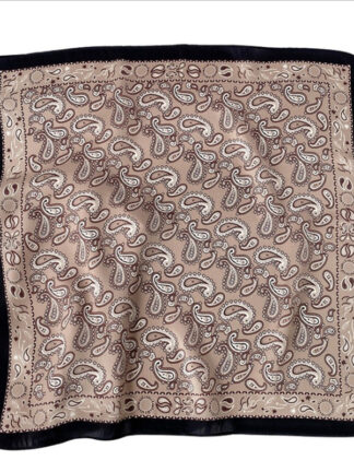 Купить Scarves Ins Silk Small Square Towel Womens Spring Autumn Cashew Fashion Business All-Matching Mulberry Scarf No. 3