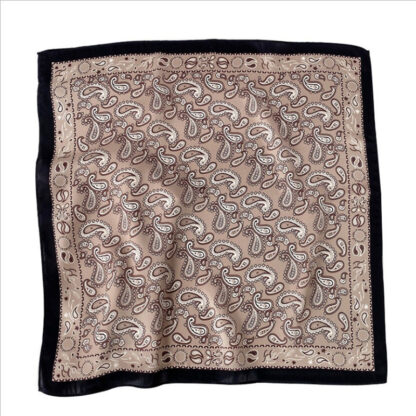 Купить Scarves Ins Silk Small Square Towel Womens Spring Autumn Cashew Fashion Business All-Matching Mulberry Scarf No. 3