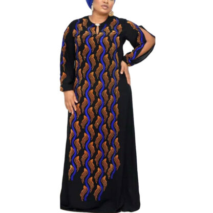 Купить Turkey Islamic Clothing Women Muslim Maxi Long Dress Diamond Abays Islamic Vesridos Lady Robe Moroccan Kaftan 2021 African