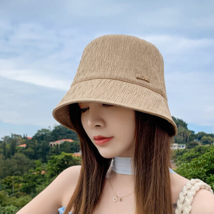 Купить Mushali Standard Fisherman Womens Satin Breathable Oversized Brim Hat Dome Outdoor Straw Hat