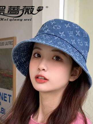 Купить Spring and Summer Sun-Proof Sun Protection Big Brim Bucket Hat Female Spot Trend Dome Windproof Basin Hat Fashion One Piece Dropshipping
