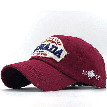 Купить Foreign Trade Original Cotton Canada Maple Leaf Embroidered Outdoor Sun-Poof Peaked Cap Baseball Cap Fishing Sun Protection Hat