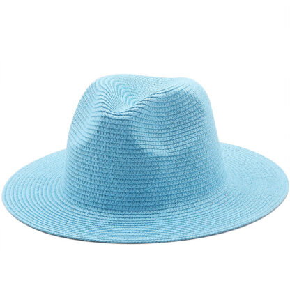 Купить Hats Cross-Border Hot Selling Summer Sun Protection Korean Plaited Top Big Brimmed Straw Men and Women Beach Fedora